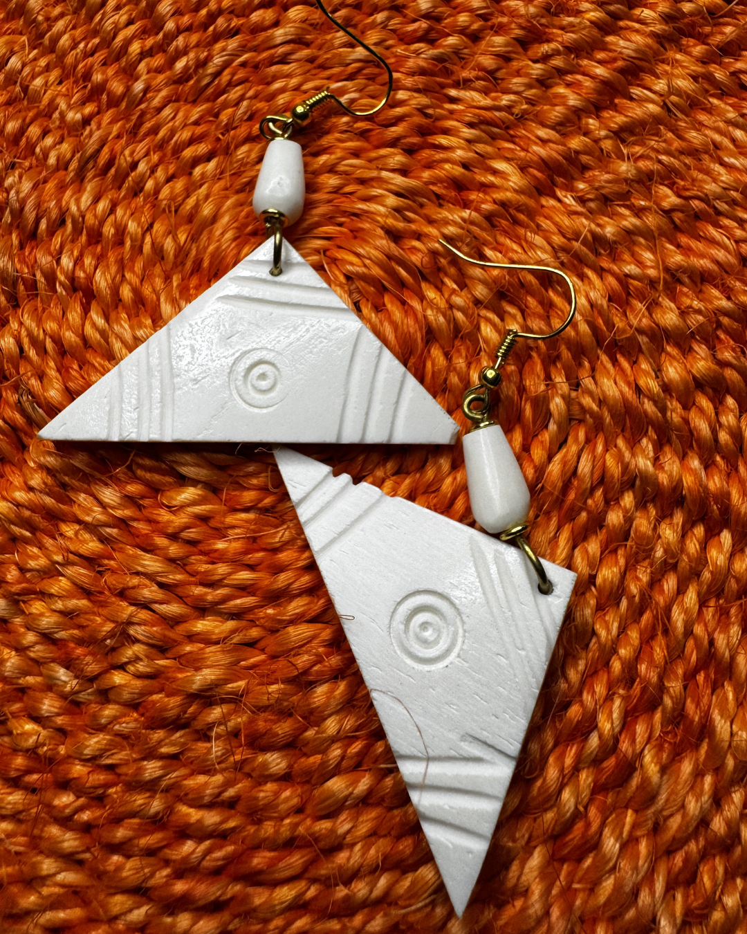 Ivory Geo Drop Earrings