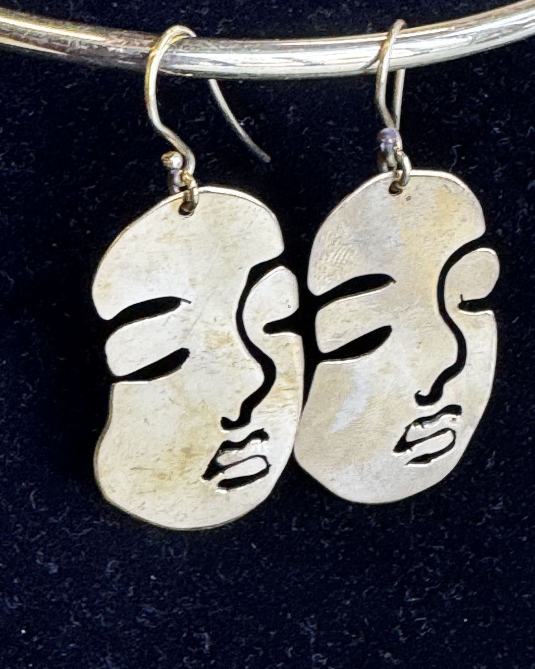 Hammered Brass Earrings