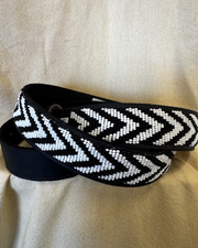 Mosaic Beaded Leather Belt