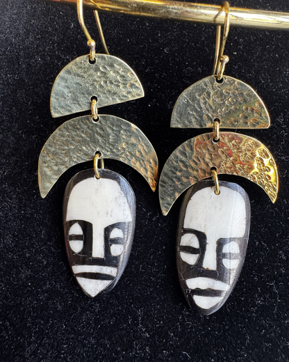 Hammered Brass Earrings