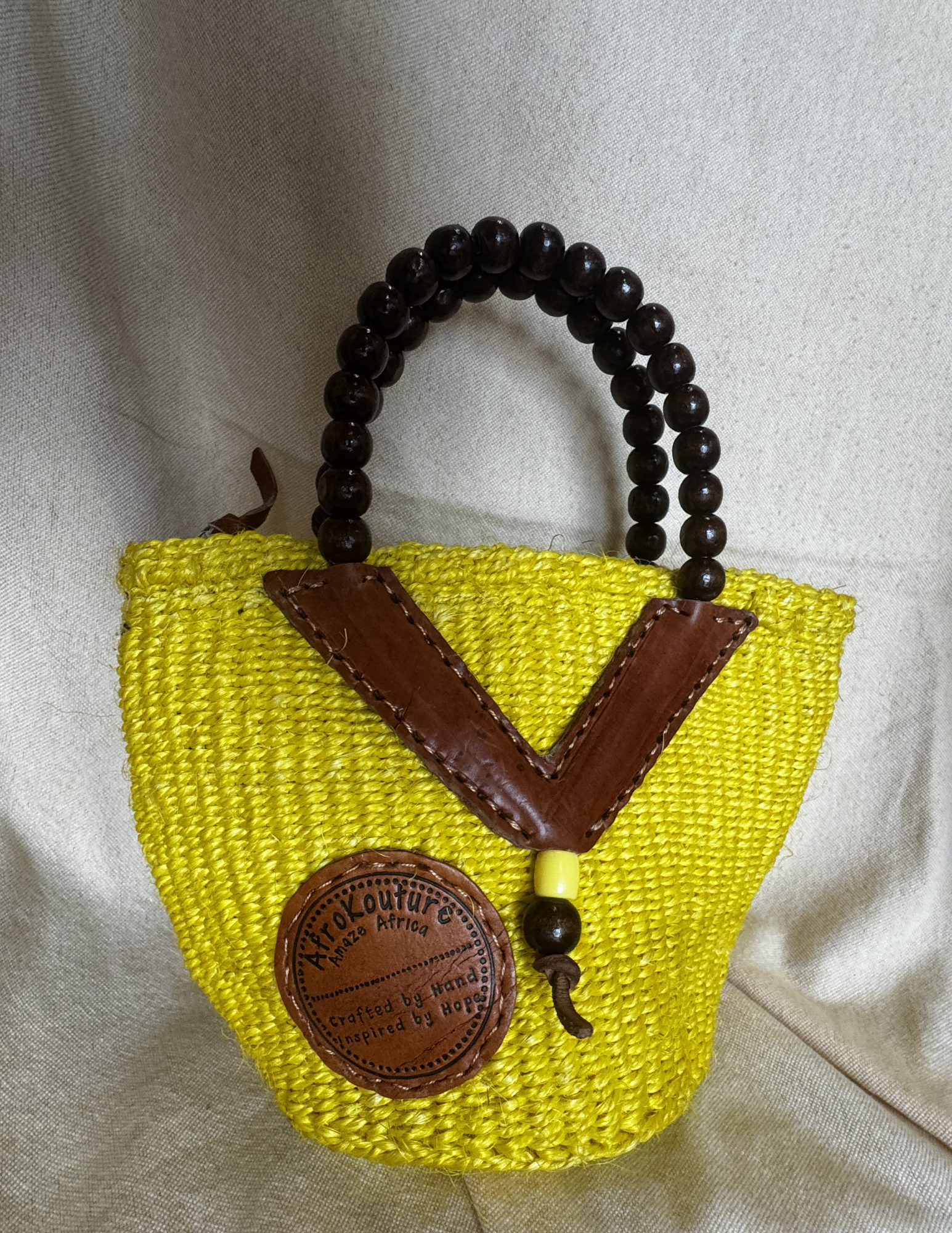 Soko Beaded Handle Mini Tote