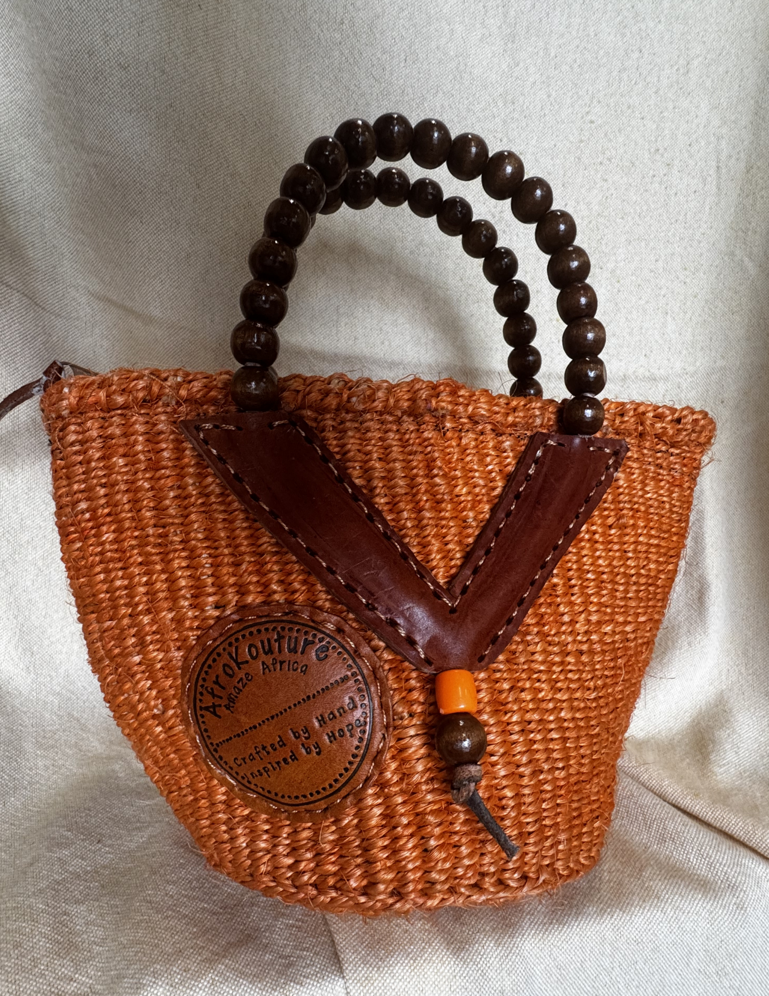 Soko Beaded Handle Mini Tote