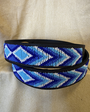 Mosaic Beaded Leather Belt