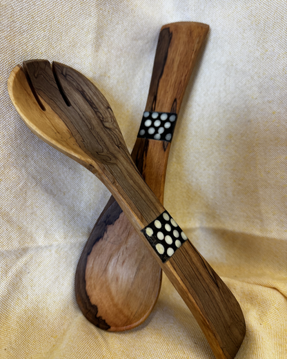 Hand-Carved Wooden Serving Spoon