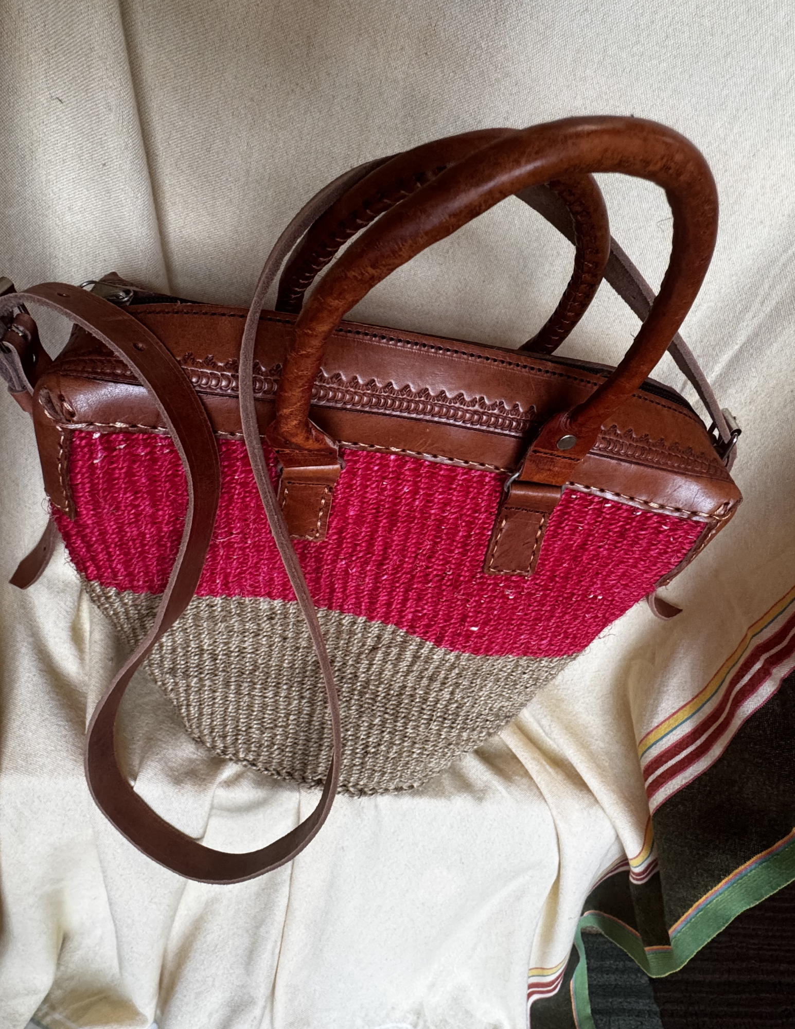 Malaika Convertible Sisal Satchel