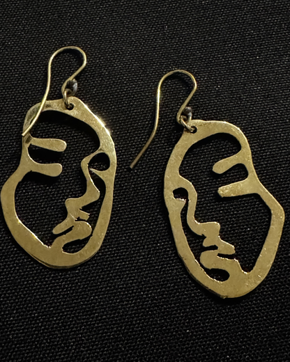 Hammered Brass Earrings