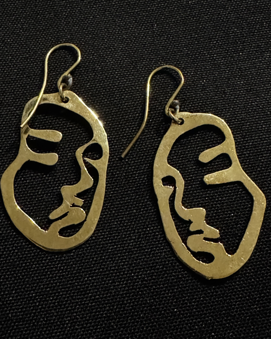 Hammered Brass Earrings