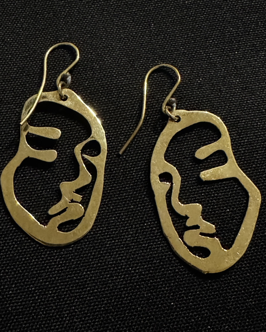 Hammered Brass Earrings