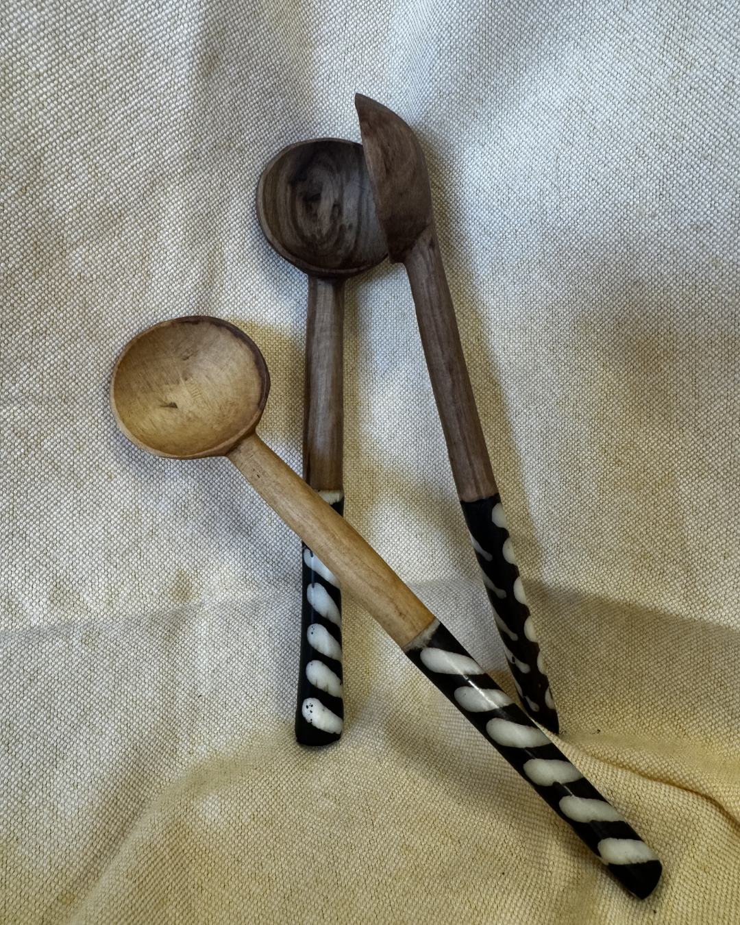 Hand-Carved Wooden Serving Spoon