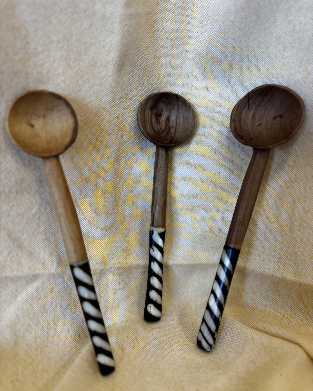 Hand-Carved Wooden Serving Spoon