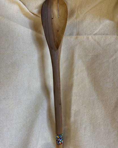 Hand-Carved Wooden Serving Spoon