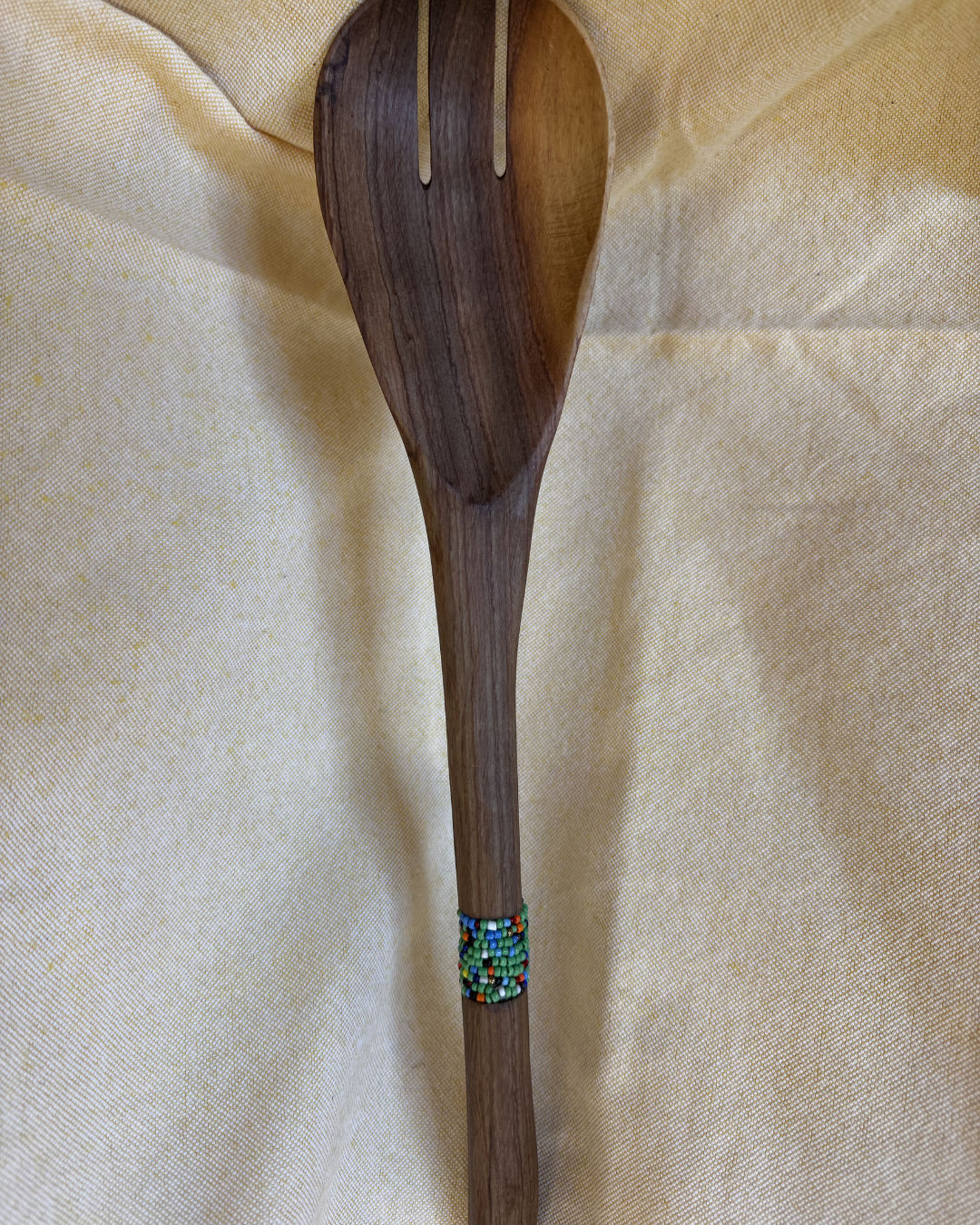 Hand-Carved Wooden Serving Spoon