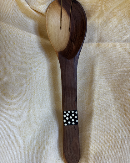 Hand-Carved Wooden Serving Spoon