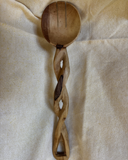 Hand-Carved Wooden Serving Spoon