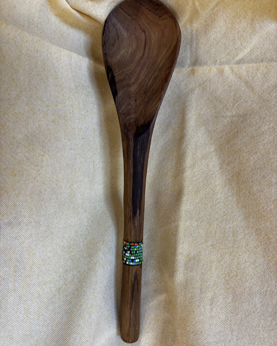 Hand-Carved Wooden Serving Spoon