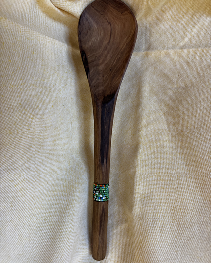 Hand-Carved Wooden Serving Spoon