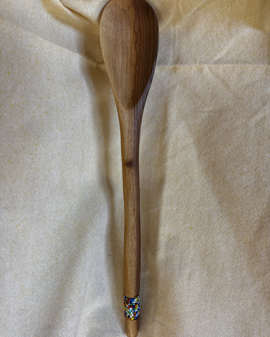 Hand-Carved Wooden Serving Spoon