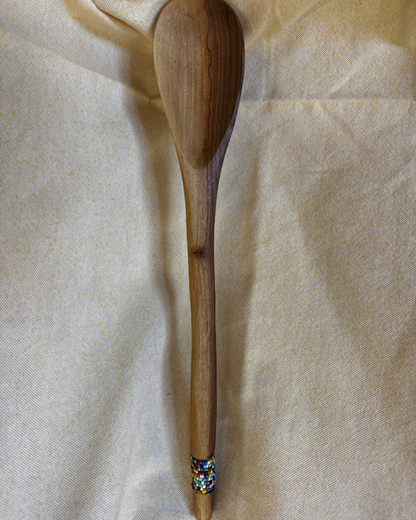 Hand-Carved Wooden Serving Spoon