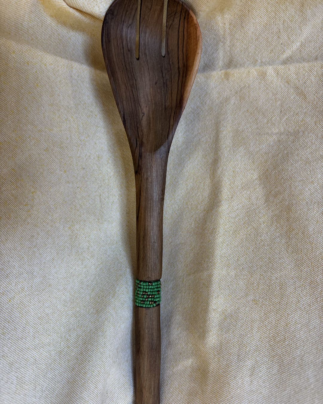 Hand-Carved Wooden Serving Spoon