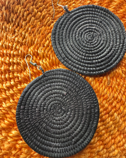 Woven Disc Earrings