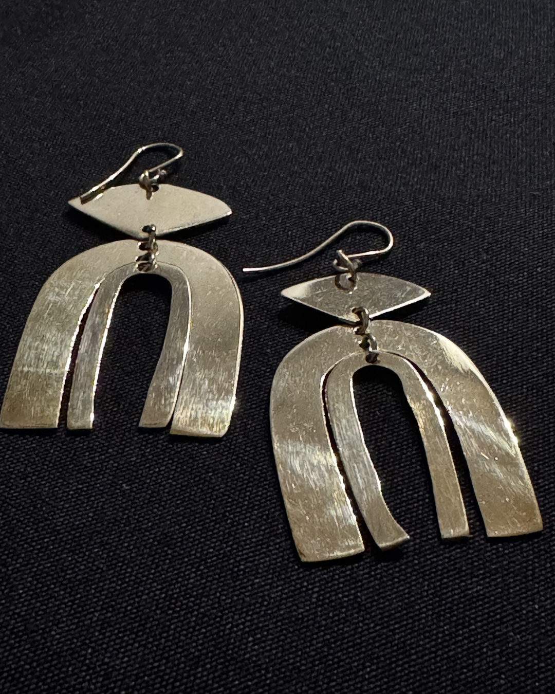 Hammered Brass Earrings