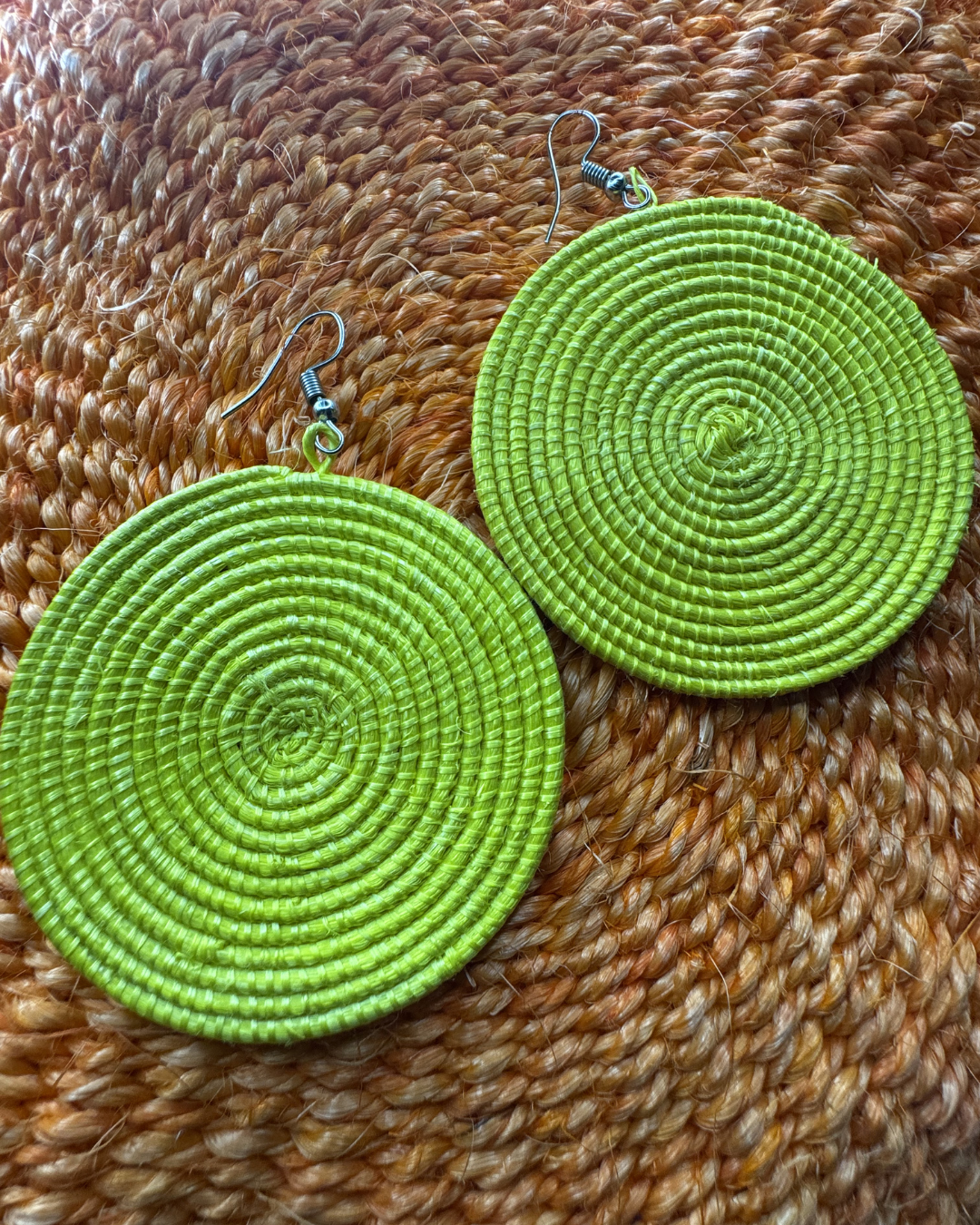 Woven Disc Earrings