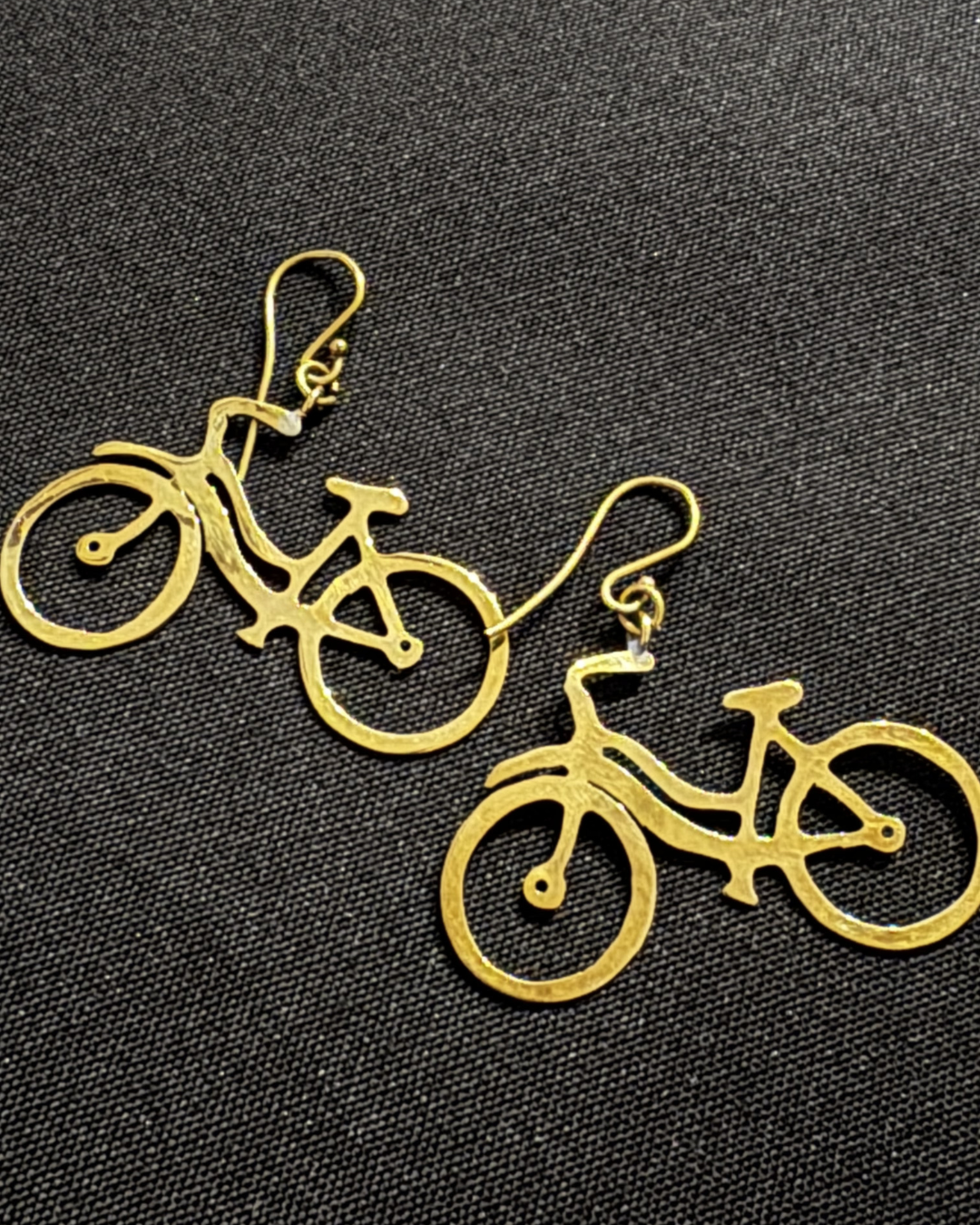 Hammered Brass Earrings