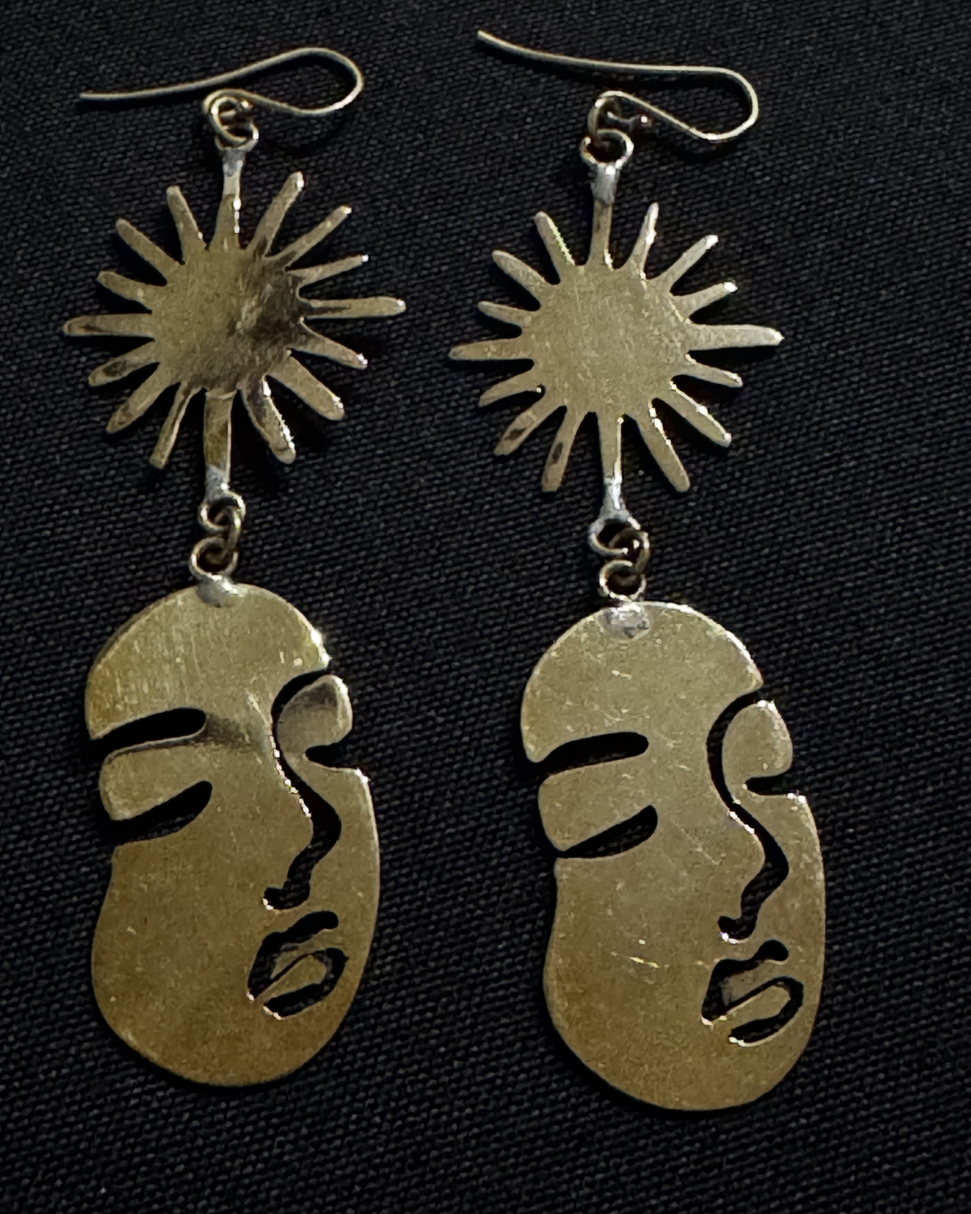 Hammered Brass Earrings