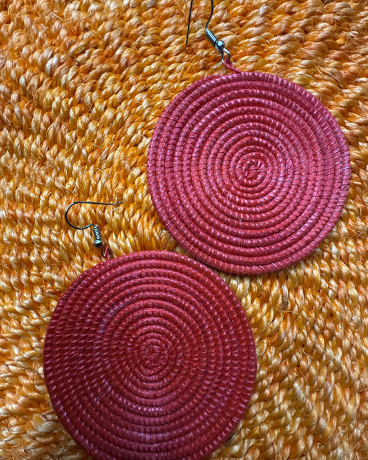 Woven Disc Earrings