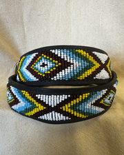 Mosaic Beaded Leather Belt