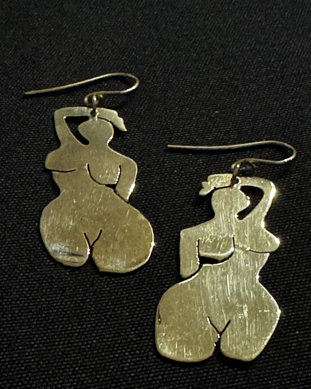 Hammered Brass Earrings