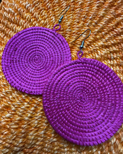 Woven Disc Earrings
