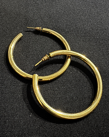 Hammered Brass Earrings