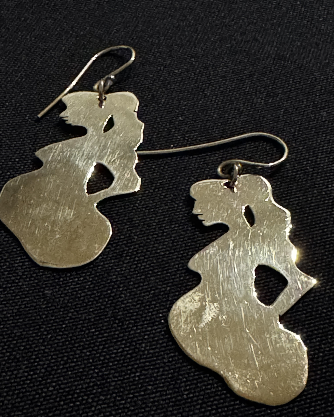 Hammered Brass Earrings