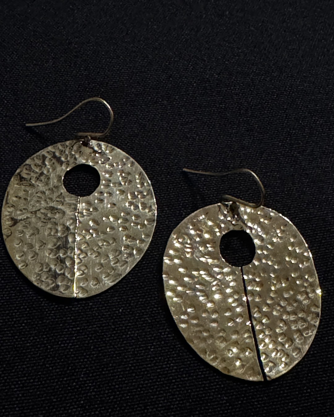 Hammered Brass Earrings