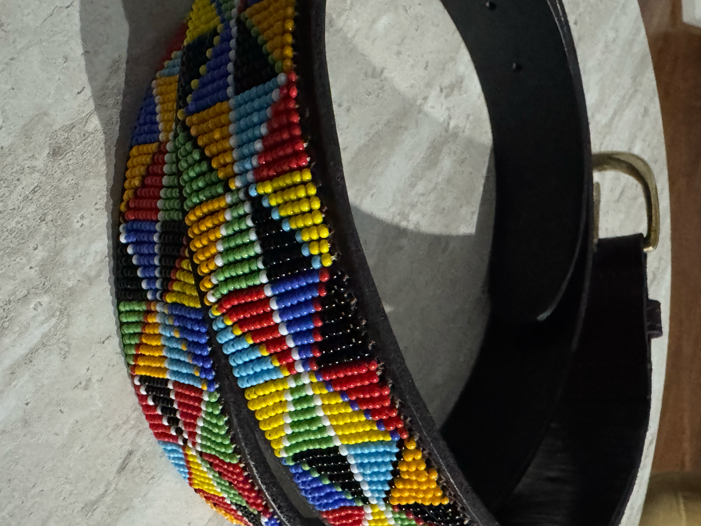 Tribal Twist (Beaded Leather Belt)