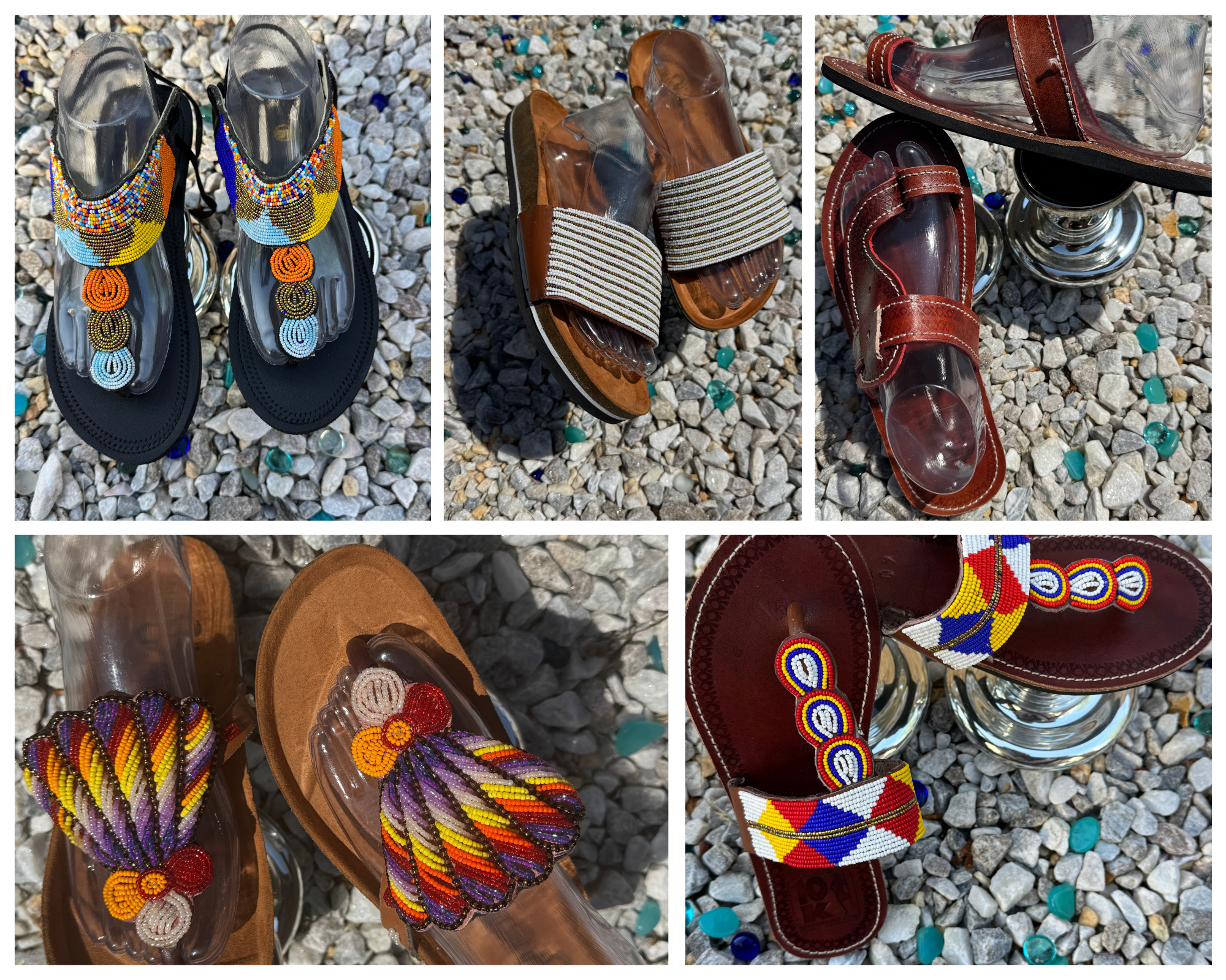Handmade African Beaded Sandals (Women)