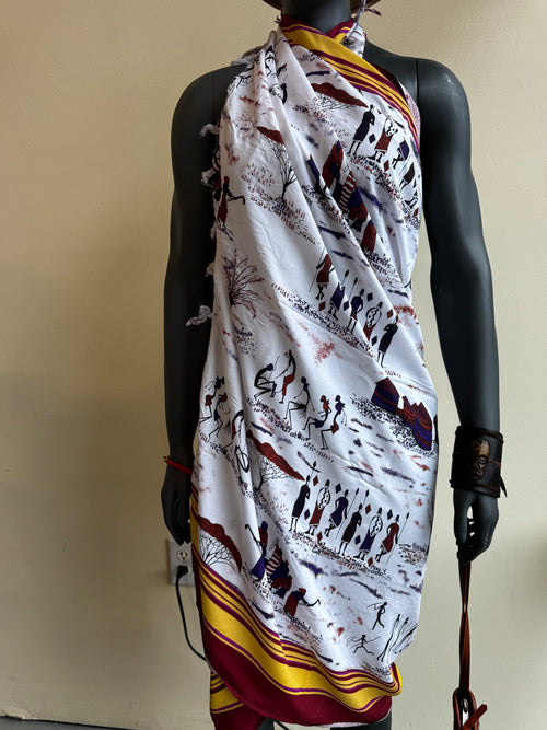 African-Inspired Kanga / Leso / Kikoy Beach Wrap