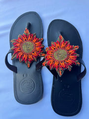 Malaika (US 12-12.5), Style 05 - Red-Orange Sunburst