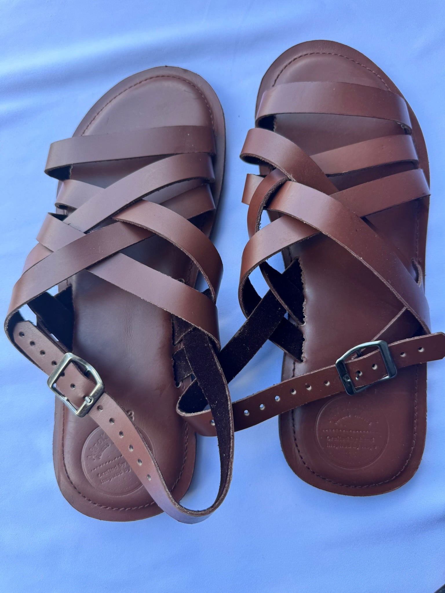Malaika (US 12-12.5), Style 06 - Brown Multi-Strap Ankle-Buckle