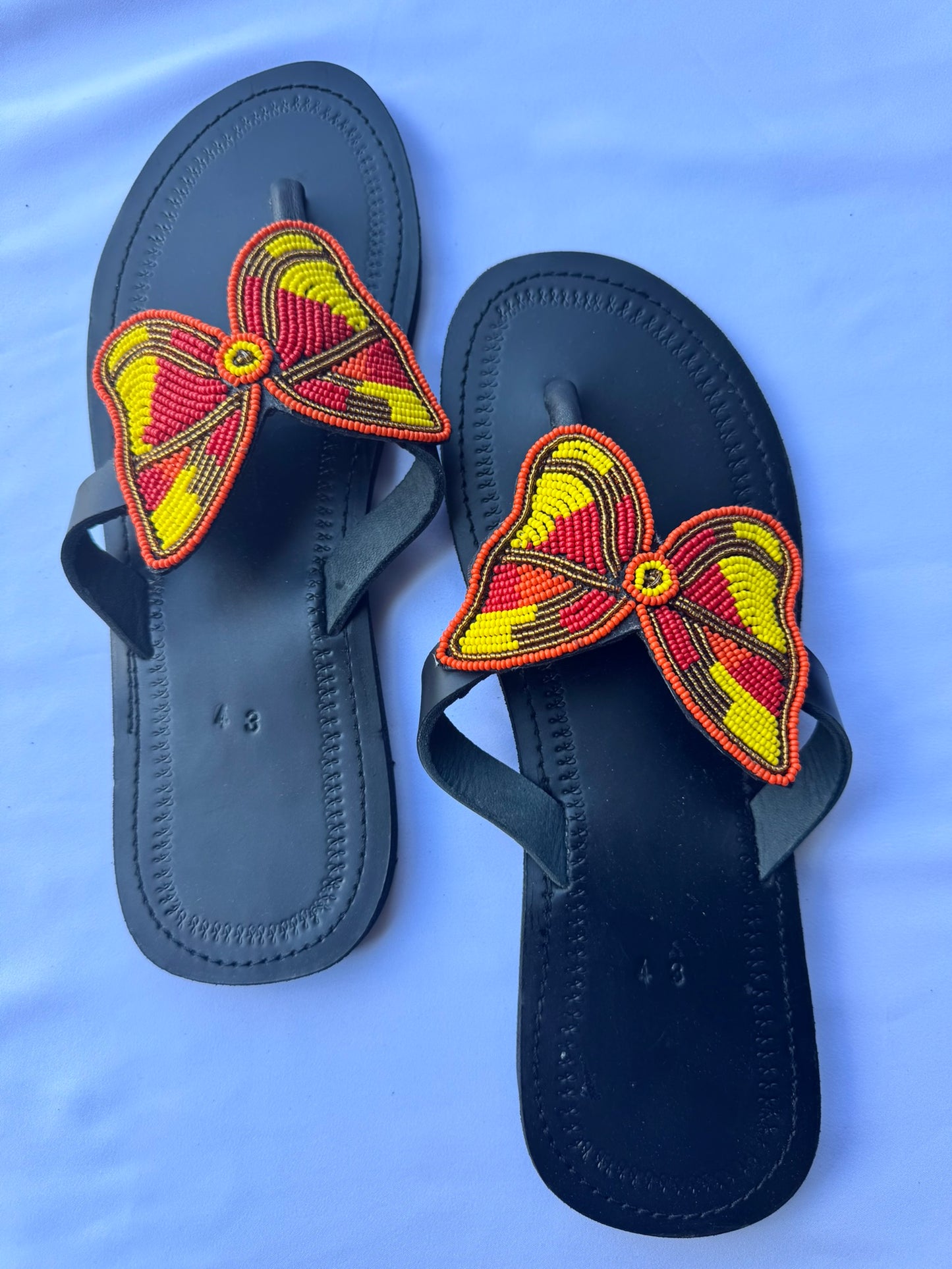 Malaika (US 12-12.5), Style 08 - Red-Yellow Bow
