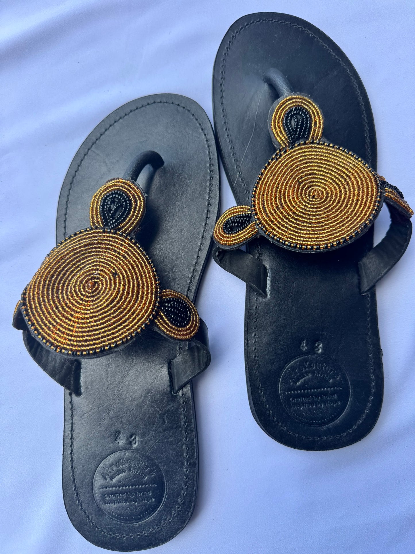 Malaika (US 12-12.5), Style 10 - Gold Spiral Disc