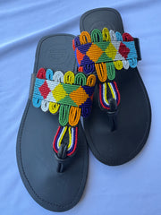 Sanaa (US 11-11.5), Style 05 - Multicolor Geometric Loop Statement