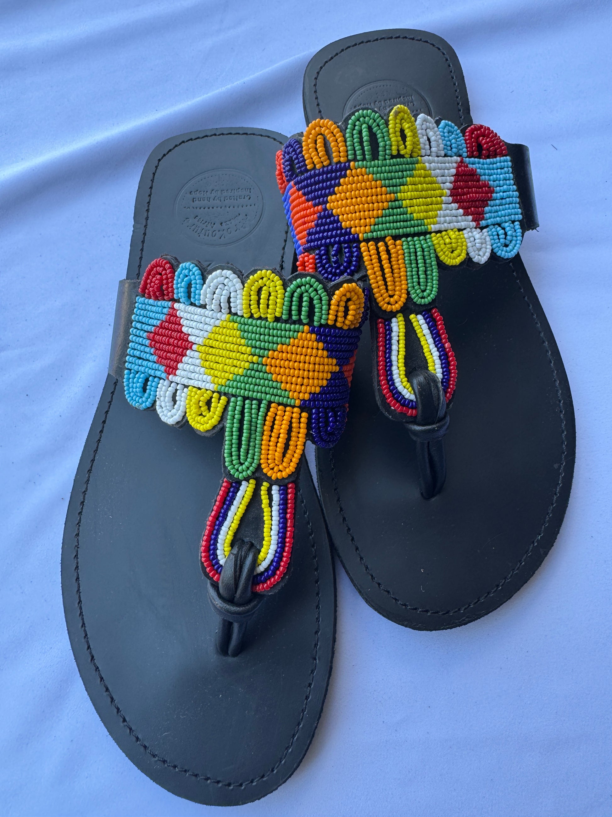 Sanaa (US 11-11.5), Style 05 - Multicolor Geometric Loop Statement