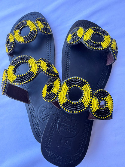 Malaika (US 12-12.5), Style 01 - Yellow Black Circle-Link