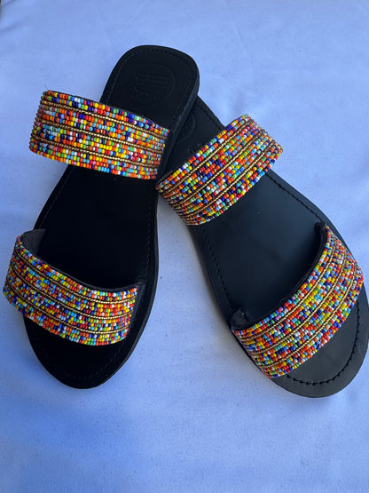 Ayana (US 9-9.5), Style 14 - Rainbow Double-Band