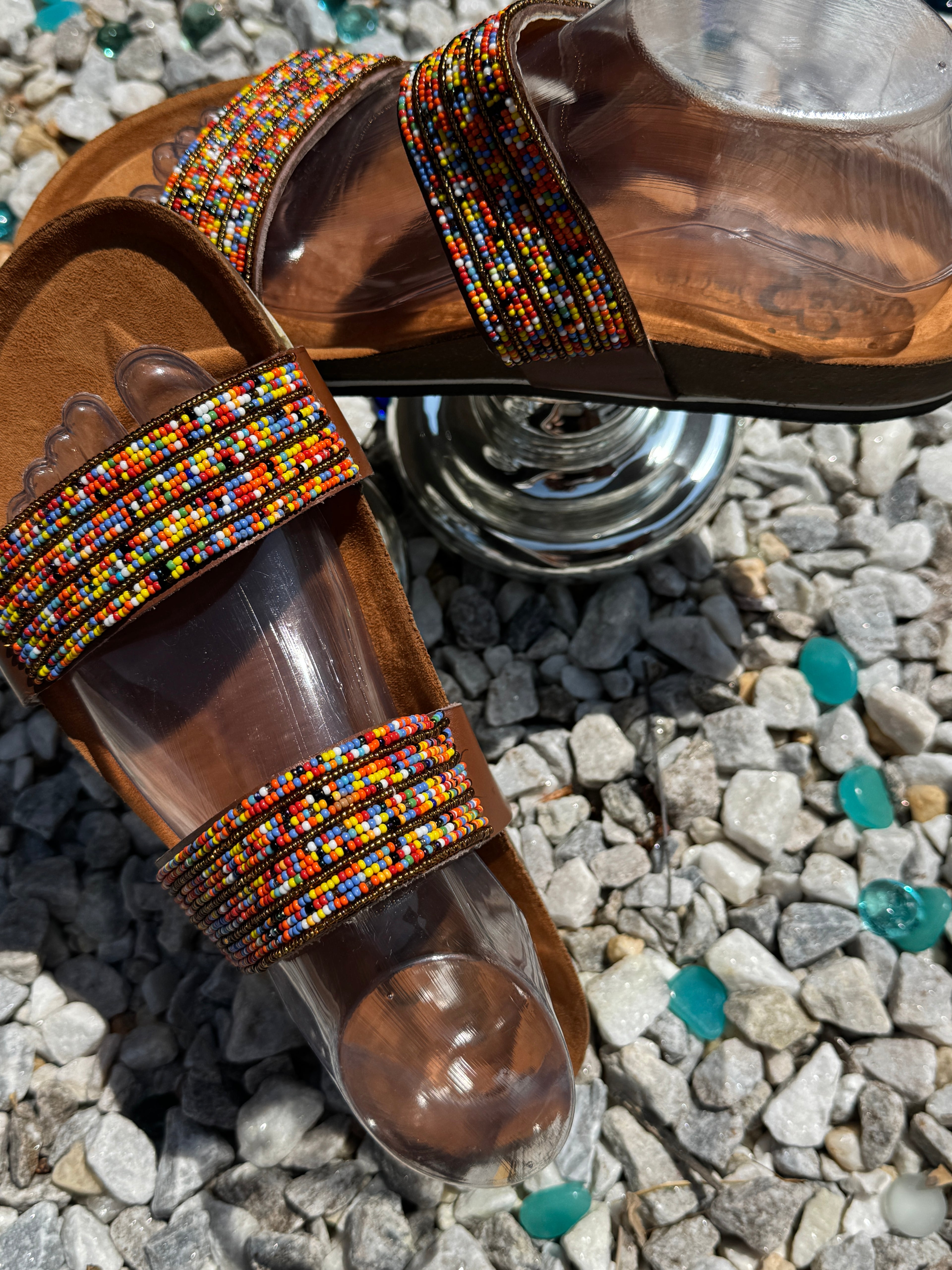 Handmade African Beaded Sandals (Women)