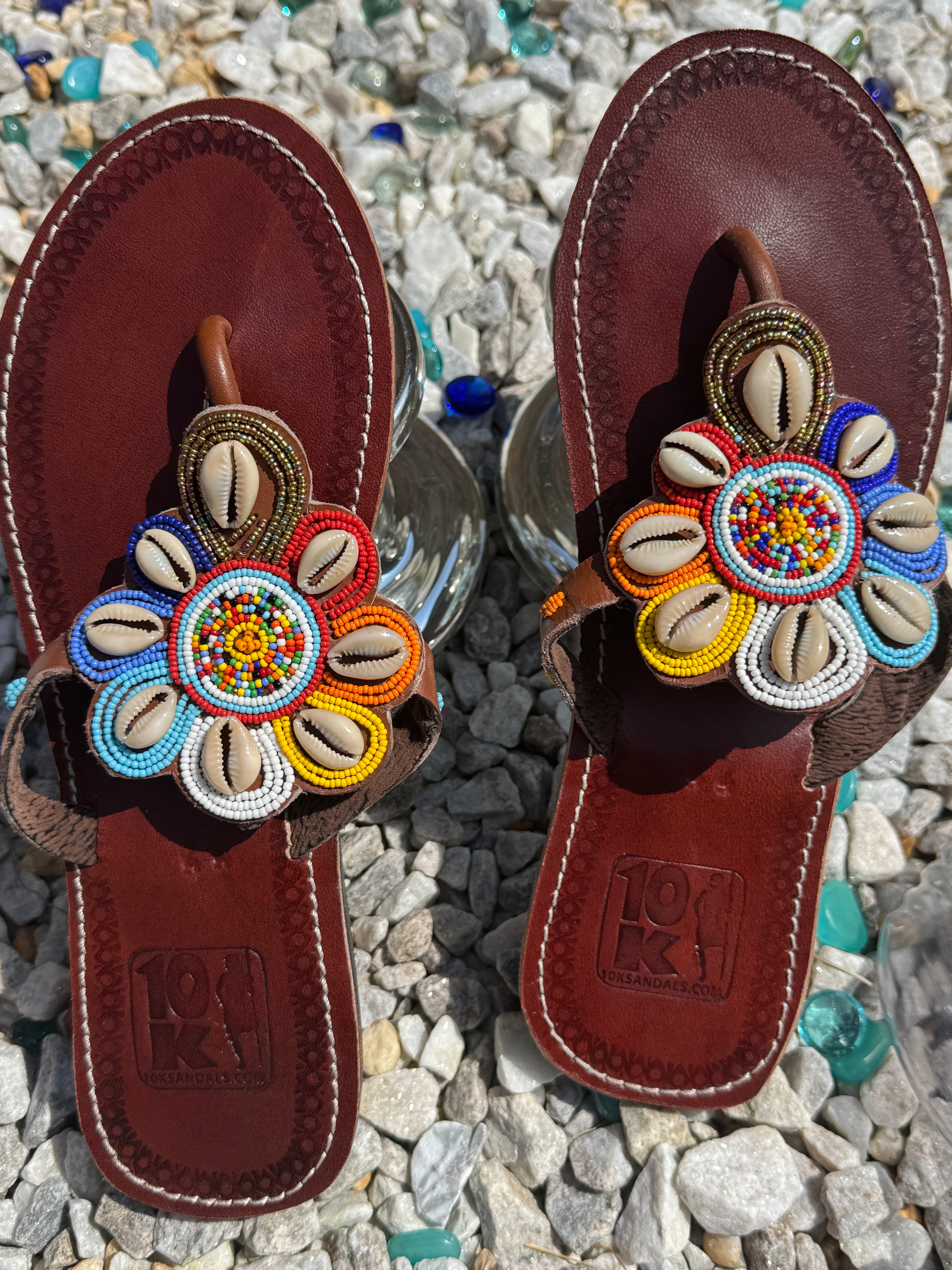 Handmade African Beaded Sandals (Women)