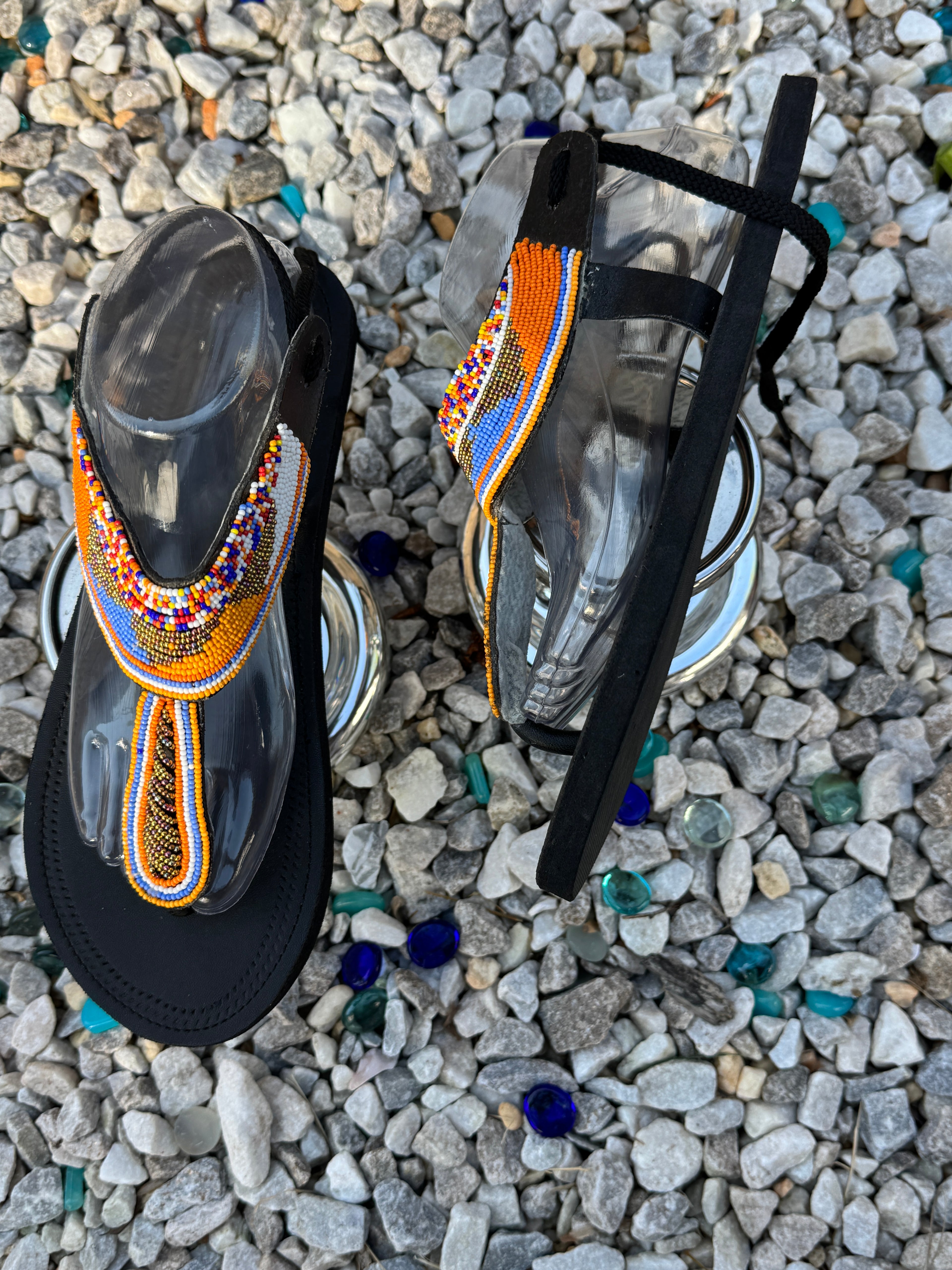 Handmade African Beaded Sandals (Women)