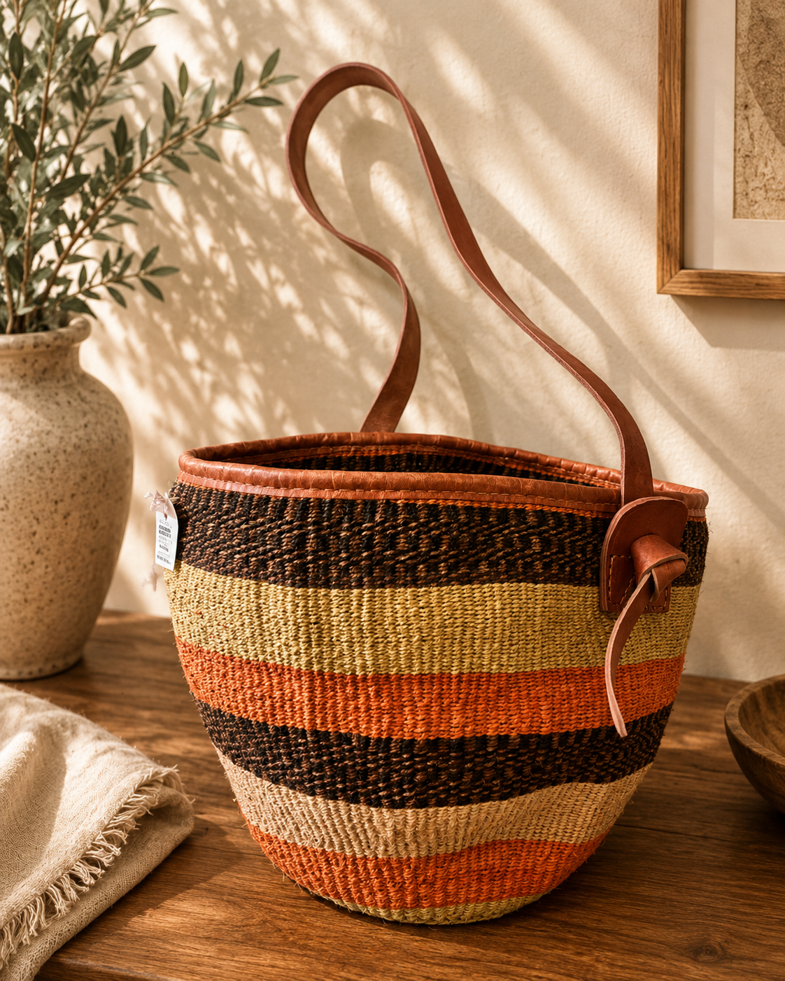 The Heritage Stripe Sisal Tote